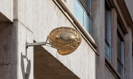 panneau extérieur de notaire
