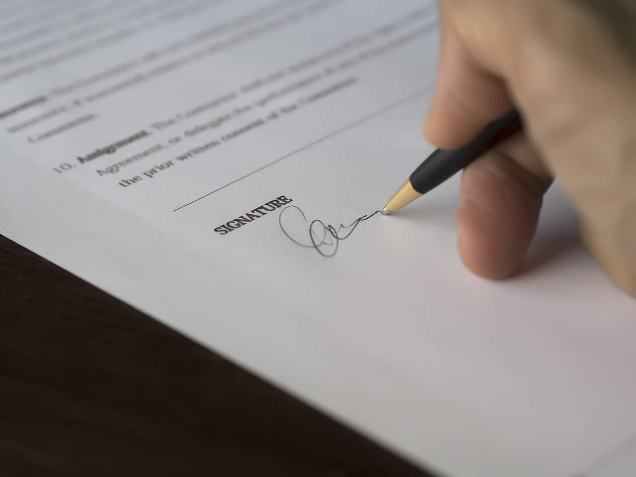 contrat signature