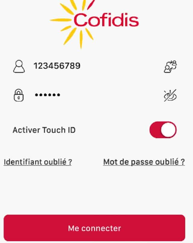 Se connecter sur le compte Cofidis