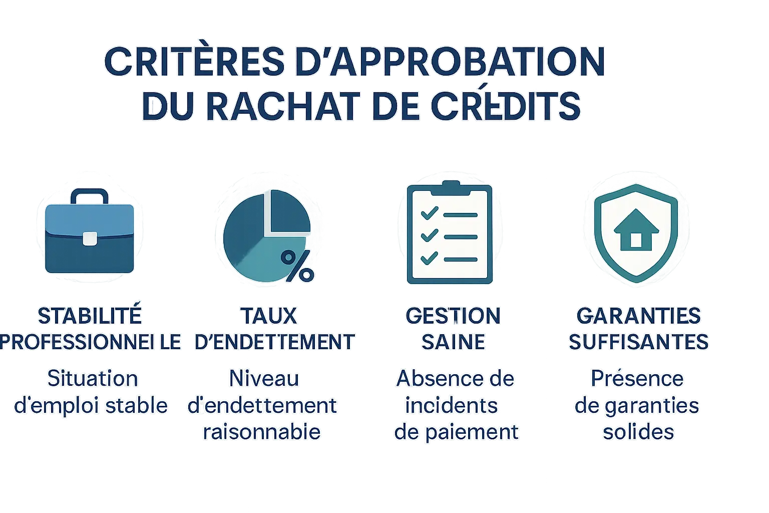 Illustration des critères d'approbation pour le rachat de crédits
