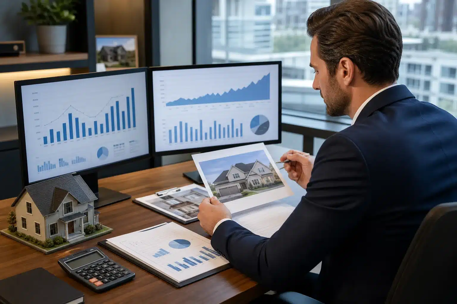 Analyse graphique des revenus locatifs et capacité d'emprunt bancaire