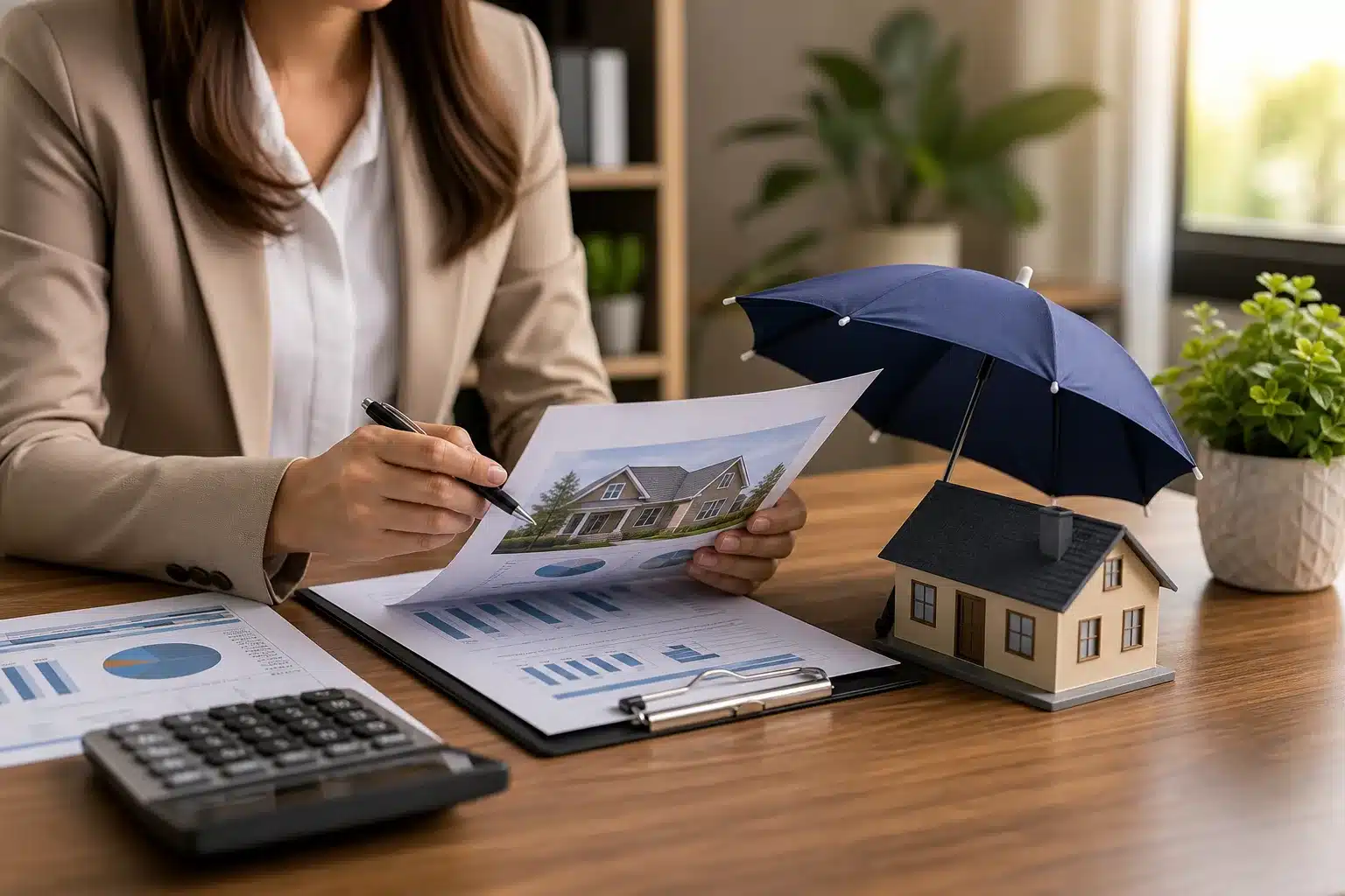 Conseiller en assurance de prêt immobilier analysant une offre financière