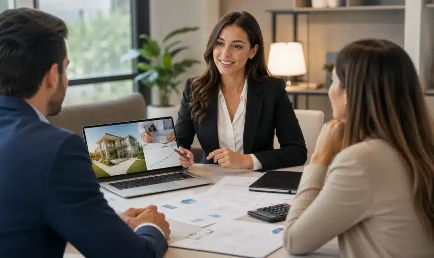 Conseillers financiers présentant avantages du crédit immobilier pour fonctionnaires