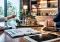 Financement immobilier prêt relais avec documents et calculs financiers