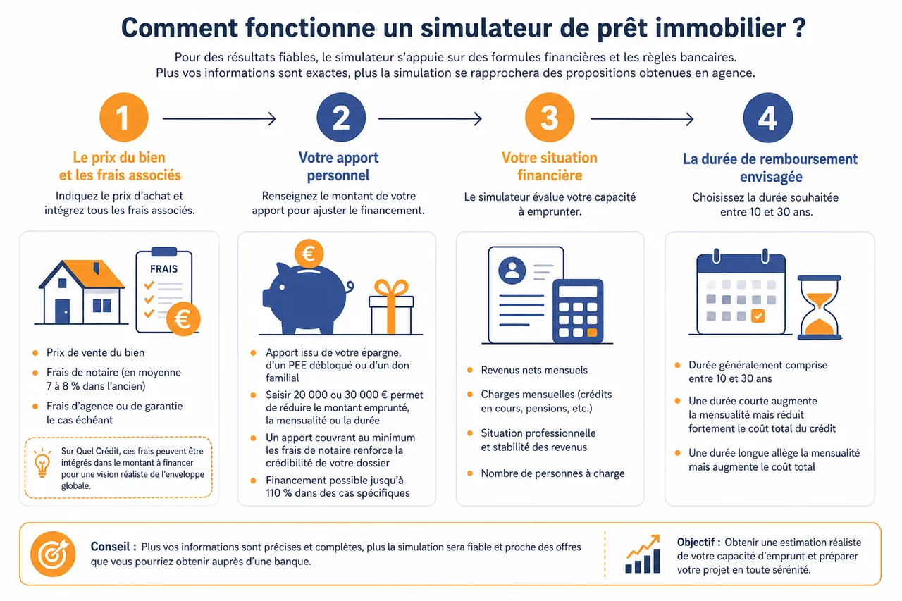 Simulateur de prêt immobilier : comment bien l’utiliser pour préparer votre achat ? , Comment fonctionne un simulateur de prêt immobilier ?