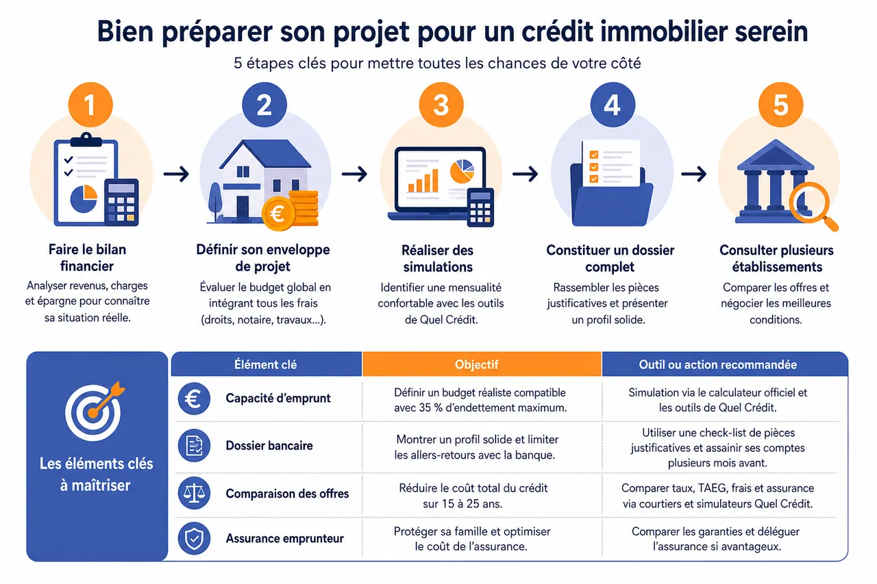 Crédit immobilier en 2026: conditions, étapes et erreurs à éviter avant de vous engager , Bien préparer son projet pour un crédit immobilier serein