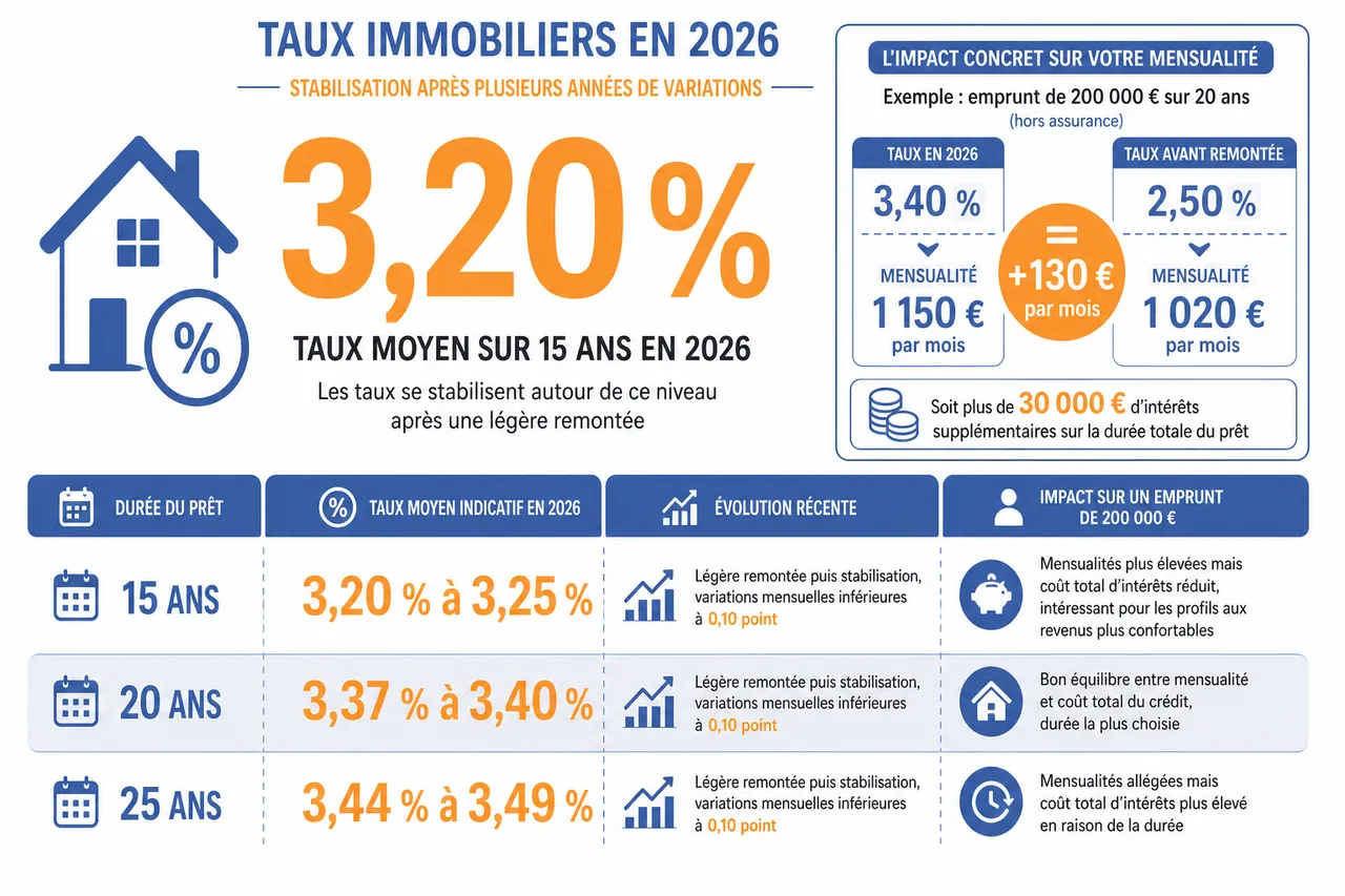 Comment interpréter le baromètre des taux immobiliers? , Tendances et analyse des taux immobiliers en 2026