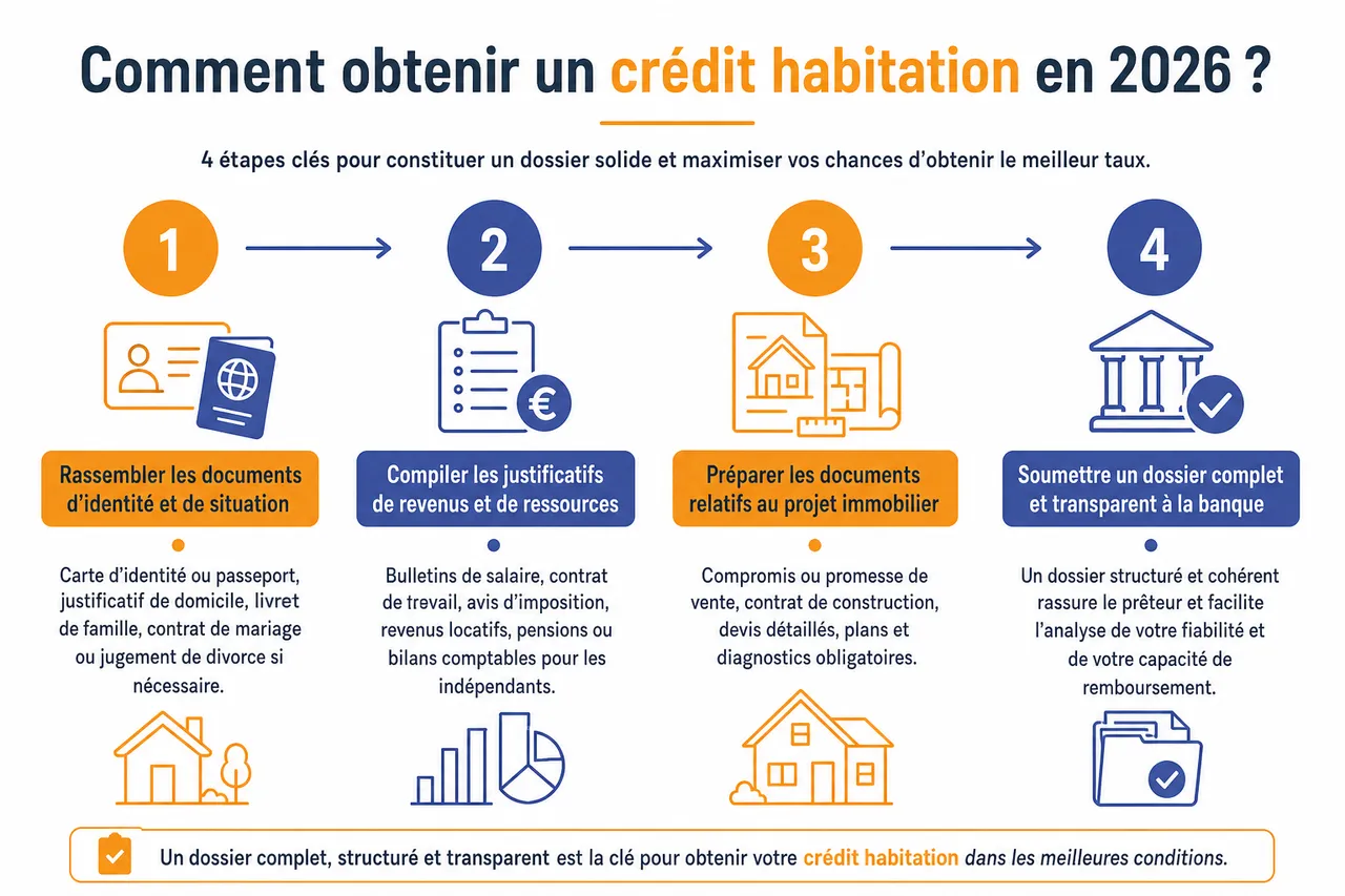 Crédit habitation, comment financer l’achat ou les travaux de votre logement sans mauvaises surprises , Comment obtenir un crédit habitation en 2026?