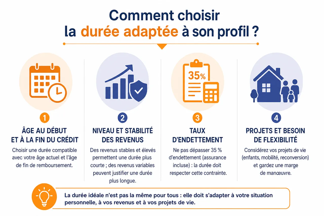 Crédit immobilier sur 15, 20 ou 25 ans, quelle durée choisir selon votre profil? , Comment choisir la durée adaptée à son profil?