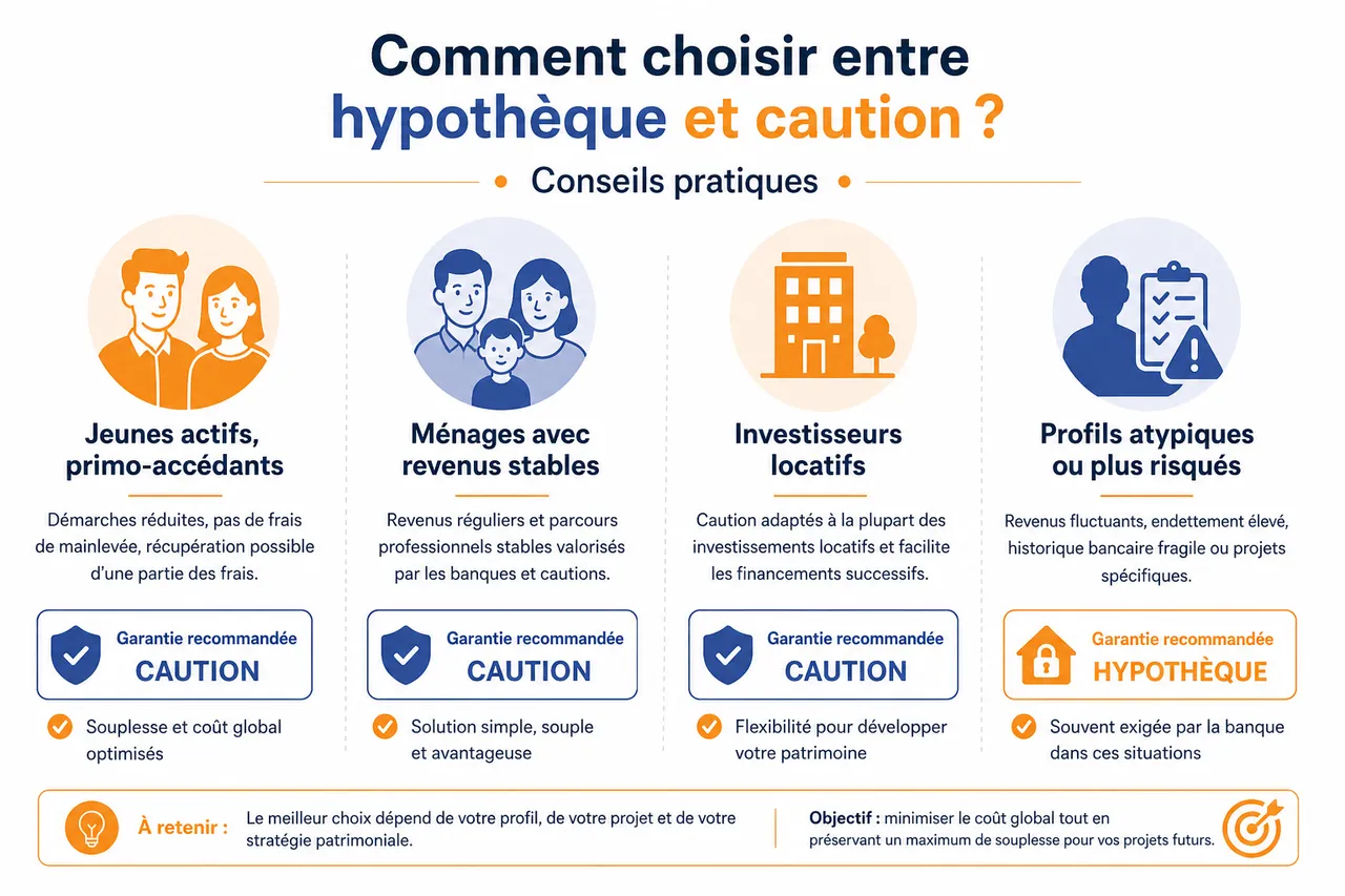 Hypothèque ou caution pour votre crédit immobilier que choisir quand on hésite? , Comment choisir entre hypothèque et caution? Conseils pratiques
