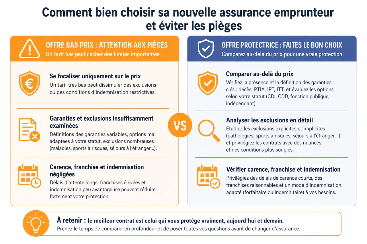 Changer d’assurance de prêt en cours de crédit, étapes clés et pièges à éviter , Conseils pour bien choisir sa nouvelle assurance et éviter les pièges