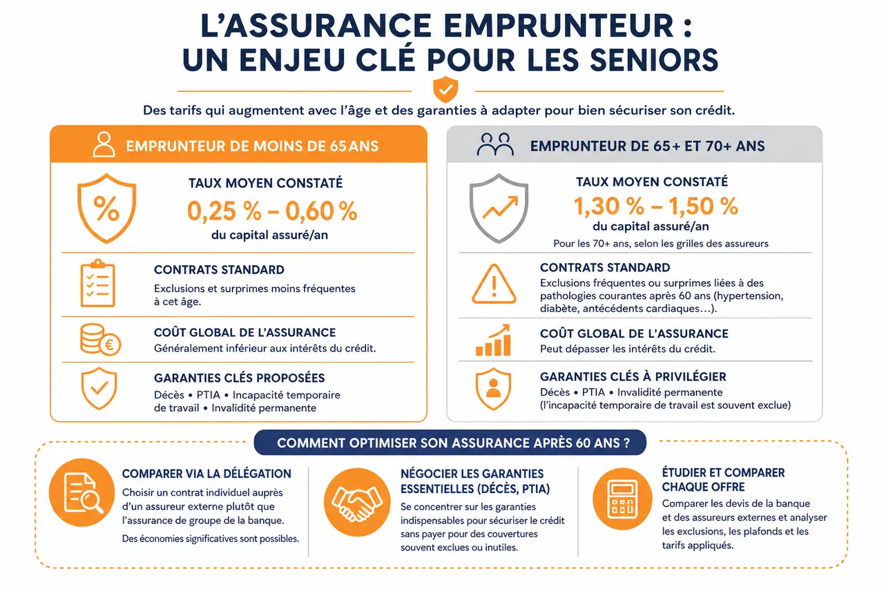 Crédit immobilier après 60 ans, quelles solutions pour les seniors encore acheteurs? , L’assurance emprunteur: un enjeu clé pour les seniors