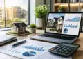 Montage d'une maison avec symbole d'apport personnel financier
