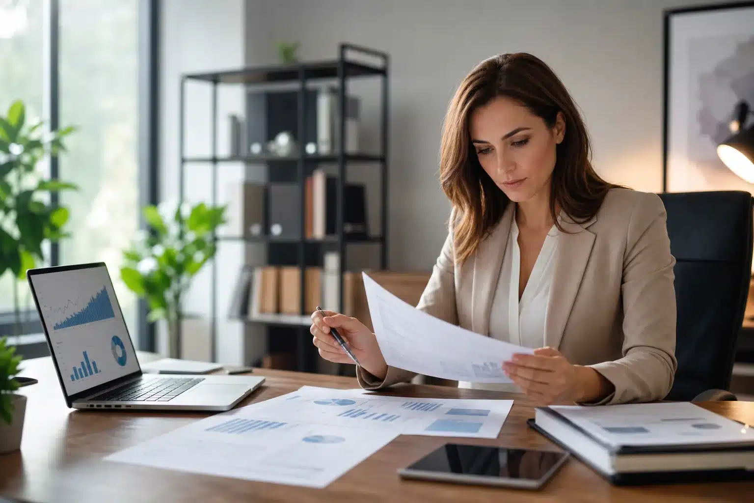 Contrat de crédit immobilier avec documents et calculatrice en 2026
