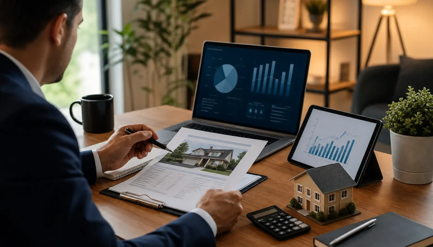Conseillers financiers expliquant prêt immobilier débutants et démarches
