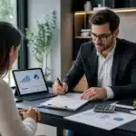 Calculatrice et documents financiers pour optimiser capacité d'emprunt