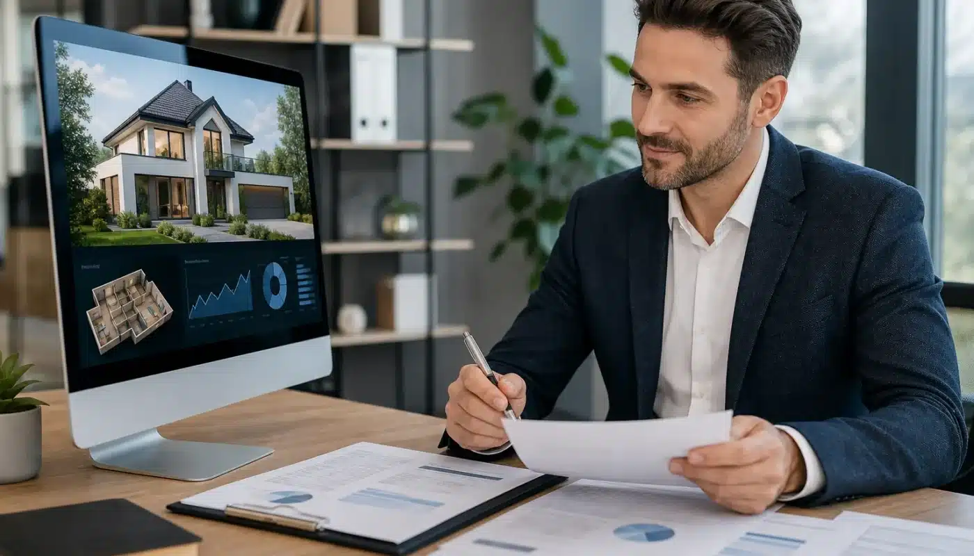 Calculatrice et documents pour simulateur de prêt immobilier professionnel