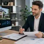 Calculatrice et documents pour simulateur de prêt immobilier professionnel