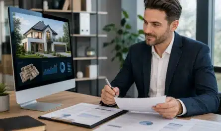 Calculatrice et documents pour simulateur de prêt immobilier professionnel