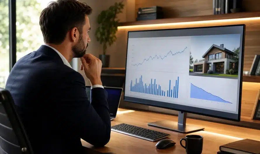 Calculatrice et documents pour simulation de crédit immobilier