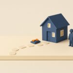 Maison miniature avec chemin de pierres et cle, achat immobilier sans credit et delai