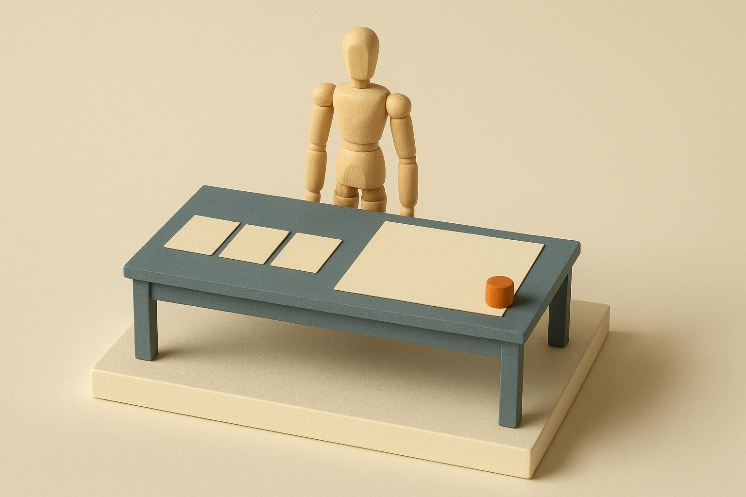 Maquette : trois petites feuilles de contrat face à une seule grande feuille, le regroupement de crédits en un contrat unique