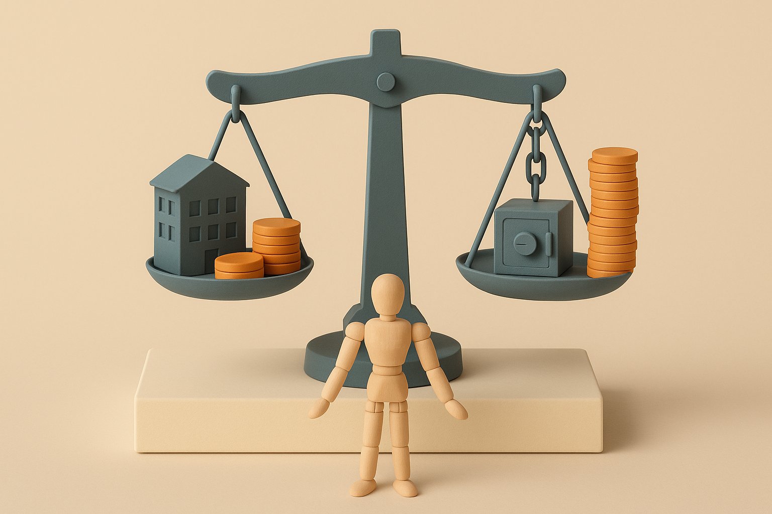 Balance miniature entre revenus de SCPI et remboursements de crédit